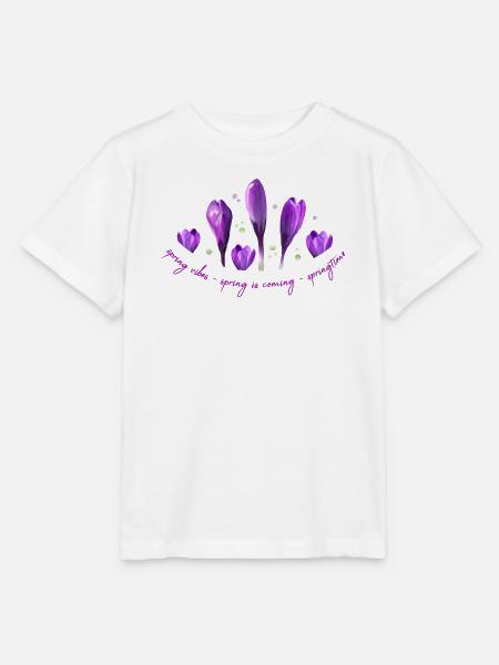 Krokusse Frühling - Stanley/Stella Kinder T-Shirt MINI CREATOR - Weiß
