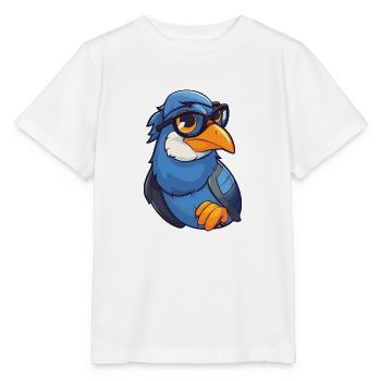 Jay trägt Brille Cartoon Kawaii Illustration - Stanley/Stella Kinder T-Shirt MINI CREATOR  - Weiß - Vorne - Maike (125cm)