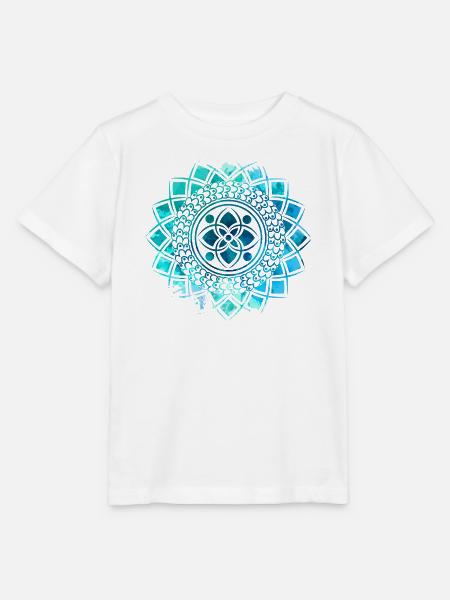 Mandala - Blau - Stanley/Stella Kinder T-Shirt MINI CREATOR - Weiß