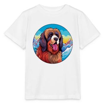Tibetischer Mastiff Hunderasse Cartoon Kawaii Watercolo - Stanley/Stella Kinder T-Shirt MINI CREATOR  - Weiß - Vorne - Maike (125cm)