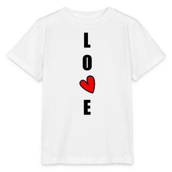 ICH LIEBE DICH. ICH LIEBE DICH. LIEBE. LIEBE. HERZ. - Stanley/Stella Kinder T-Shirt MINI CREATOR  - Weiß - Vorne - Maike (125cm)