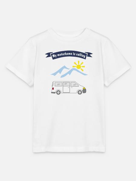 motorhome is calling - Stanley/Stella Kinder T-Shirt MINI CREATOR - Weiß