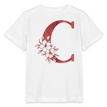 C Monogramm Buchstabe - Stanley/Stella Kinder T-Shirt MINI CREATOR  - Weiß - Vorne - Maike (125cm)