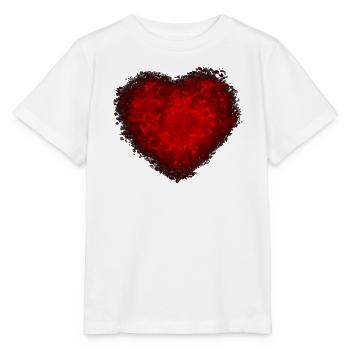 Rotes Herz Vintage - Stanley/Stella Kinder T-Shirt MINI CREATOR  - Weiß - Vorne - Maike (125cm)