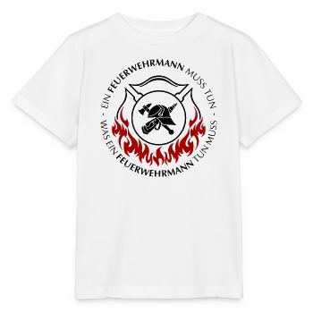 Ein Feuerwehrmann muss tun - Stanley/Stella Kinder T-Shirt MINI CREATOR  - Weiß - Vorne - Maike (125cm)
