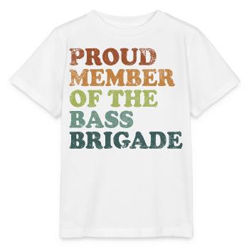 Proud Member of the Bass Brigade - retro dark - Stanley/Stella Kinder T-Shirt MINI CREATOR  - Weiß - Vorne - Maike (125cm)