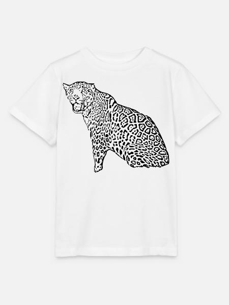 leopard schwarz - Stanley/Stella Kinder T-Shirt MINI CREATOR  - Weiß