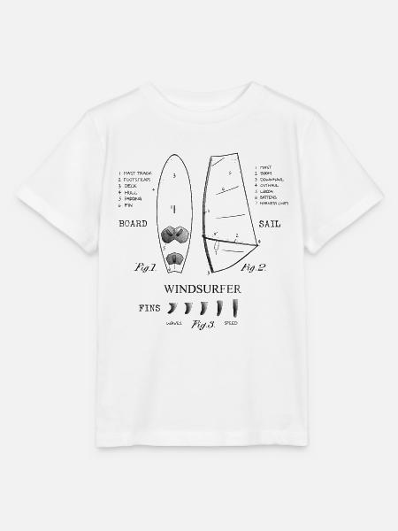 Legende Windsurf Windsurf Finnen - Stanley/Stella Kinder T-Shirt MINI CREATOR  - Weiß