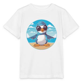 Jay Karikatur Yoga Strand Sommer Illustration - Stanley/Stella Kinder T-Shirt MINI CREATOR  - Weiß - Vorne - Maike (125cm)