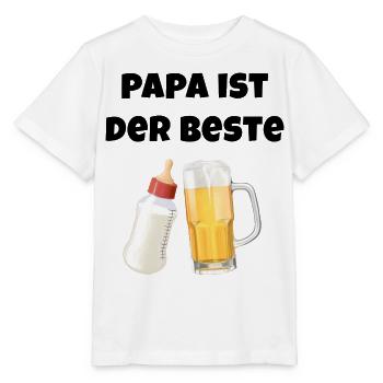 Papa ist der Beste - Geschenk zum Vatertag - Stanley/Stella Kinder T-Shirt MINI CREATOR  - Weiß - Vorne - Maike (125cm)