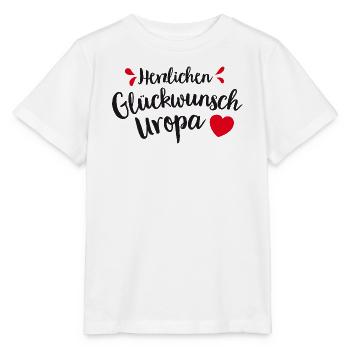 Herzlichen Glückwunsch Uropa - Stanley/Stella Kinder T-Shirt MINI CREATOR  - Weiß - Vorne - Maike (125cm)