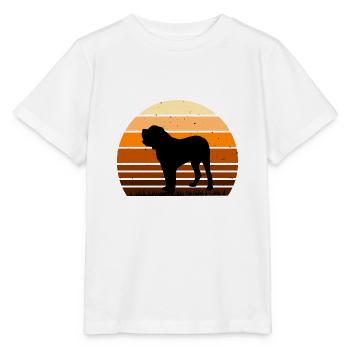Alano Español Hundeliebhaber Silhouette Vintage Sunset - Stanley/Stella Kinder T-Shirt MINI CREATOR  - Weiß - Vorne - Maike (125cm)