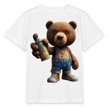 Kritzeln Sie das Bären-Graffiti - Stanley/Stella Kinder T-Shirt MINI CREATOR  - Weiß - Vorne - Maike (125cm)
