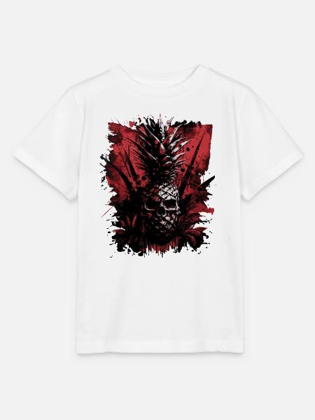 Gruselige Ananas Frucht - Stanley/Stella Kinder T-Shirt MINI CREATOR  - Weiß