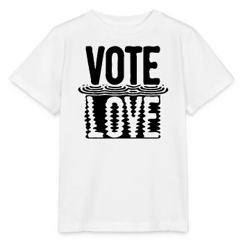 Vote Love - Stanley/Stella Kinder T-Shirt MINI CREATOR  - Weiß - Vorne - Maike (125cm)