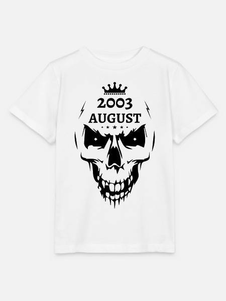 August 2003 Totenkopf - Stanley/Stella Kinder T-Shirt MINI CREATOR - Weiß