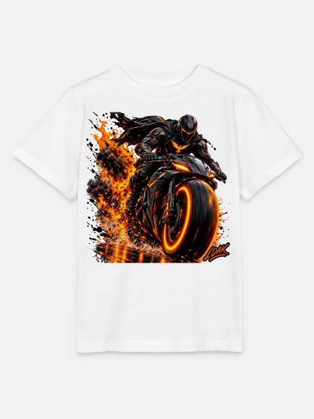 Feuersturm Motorradkrieger - Stanley/Stella Kinder T-Shirt MINI CREATOR - Weiß