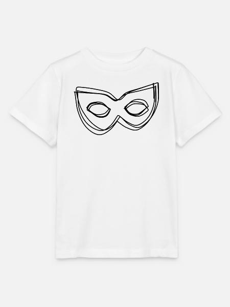 Maske handgezeichnet - Stanley/Stella Kinder T-Shirt MINI CREATOR - Weiß