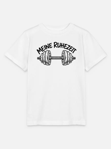 Meine Ruhezeit – Hantel– Krafttraining - Stanley/Stella Kinder T-Shirt MINI CREATOR  - Weiß