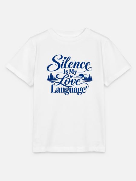 Stille ist meine Liebessprache - Stanley/Stella Kinder T-Shirt MINI CREATOR  - Weiß
