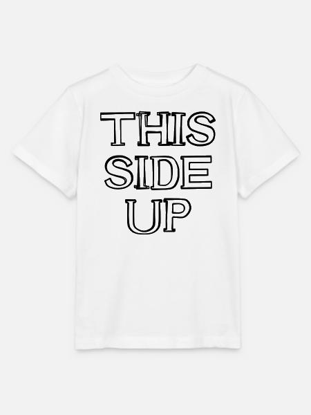 This Side Up Schriftzug handgezeichnet - Stanley/Stella Kinder T-Shirt MINI CREATOR - Weiß