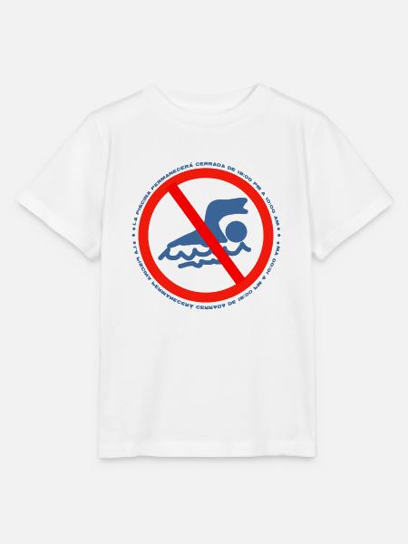schwimmingpool verbotsschild spanien  - Stanley/Stella Kinder T-Shirt MINI CREATOR  - Weiß