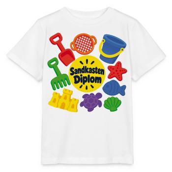 Sandkasten Diplom Design - Stanley/Stella Kinder T-Shirt MINI CREATOR  - Weiß - Vorne - Maike (125cm)