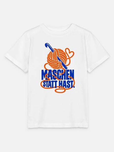 Maschen statt Hast. – Häkeln - Stanley/Stella Kinder T-Shirt MINI CREATOR - Weiß