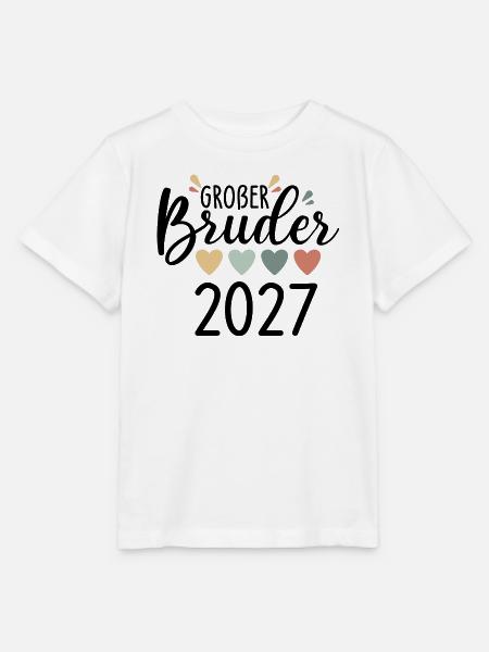 Großer Bruder 2027 Ankündigung - Stanley/Stella Kinder T-Shirt MINI CREATOR - Weiß