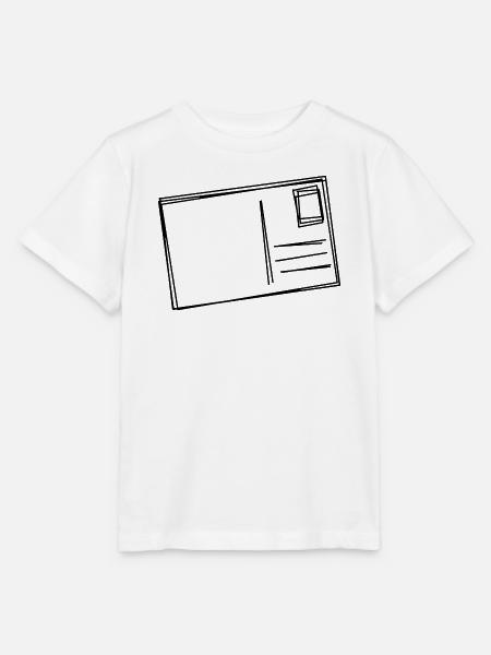 Postkarte handgezeichnet - Stanley/Stella Kinder T-Shirt MINI CREATOR - Weiß