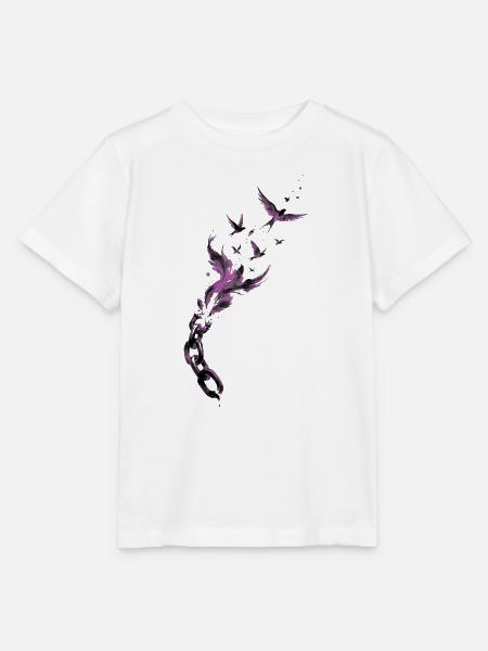 Purple Chain Wings Release - Stanley/Stella Kinder T-Shirt MINI CREATOR - Weiß