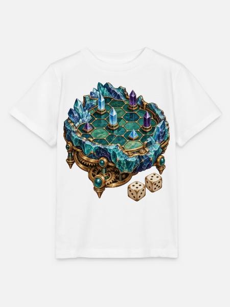 Bergwerkskristall als mechanisches Spielbrett - Stanley/Stella Kinder T-Shirt MINI CREATOR - Weiß