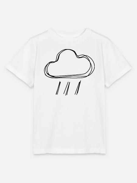 Regenwolke handgezeichnet - Stanley/Stella Kinder T-Shirt MINI CREATOR - Weiß