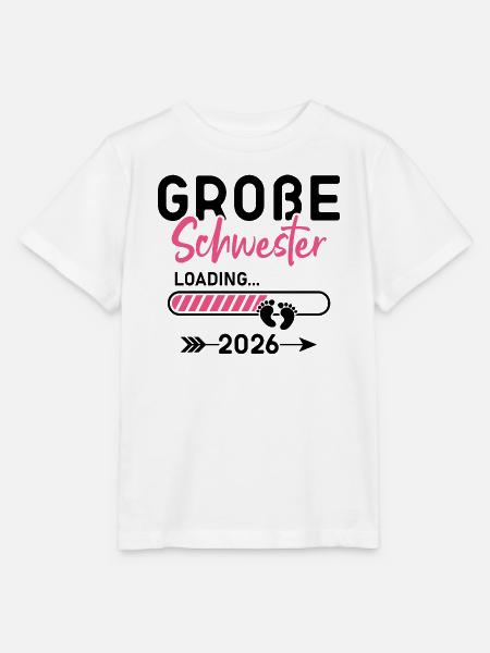 Große Schwester Loading 2026 Spruch - Stanley/Stella Kinder T-Shirt MINI CREATOR  - Weiß