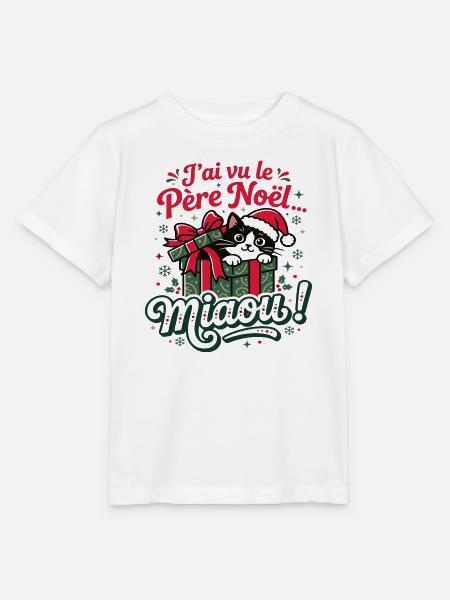 Katzen-Weihnachtsmann - Stanley/Stella Kinder T-Shirt MINI CREATOR - Weiß