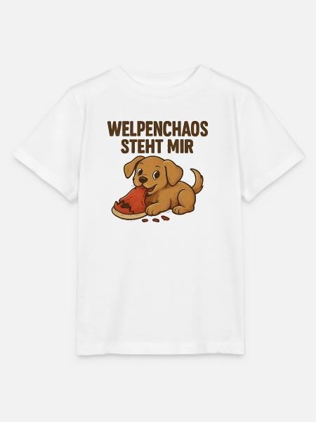 Welpenchaos Geschenk für neue Hundehalter - Stanley/Stella Kinder T-Shirt MINI CREATOR - Weiß