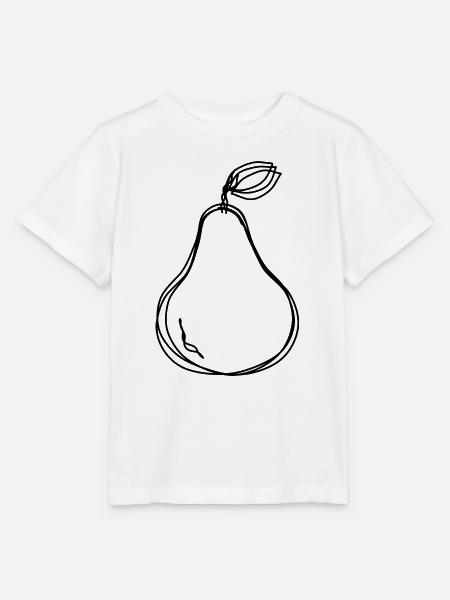 Birne handgezeichnet - Stanley/Stella Kinder T-Shirt MINI CREATOR - Weiß
