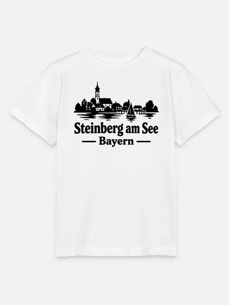 Steinberg See Silhouette Bayern - Stanley/Stella Kinder T-Shirt MINI CREATOR  - Weiß