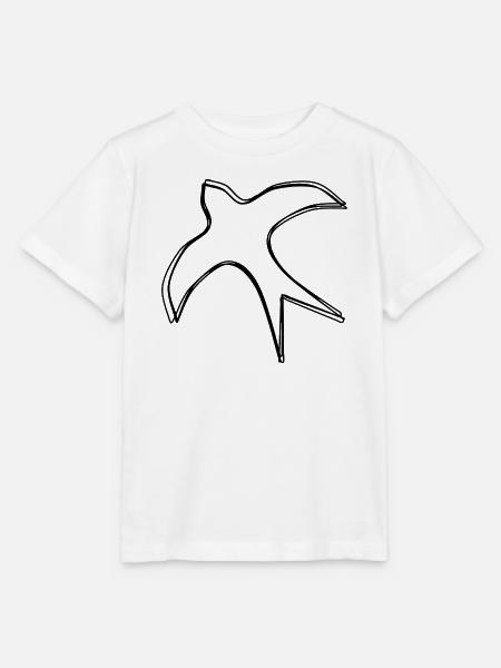 Schwalbe handgezeichnet - Stanley/Stella Kinder T-Shirt MINI CREATOR  - Weiß