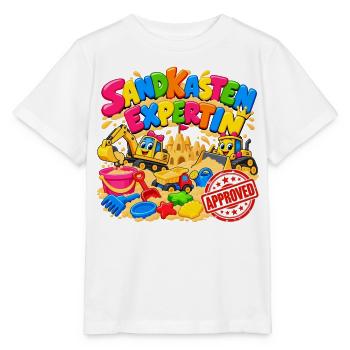 Sandkasten Expertin Kinderdesign - Stanley/Stella Kinder T-Shirt MINI CREATOR  - Weiß - Vorne - Maike (125cm)