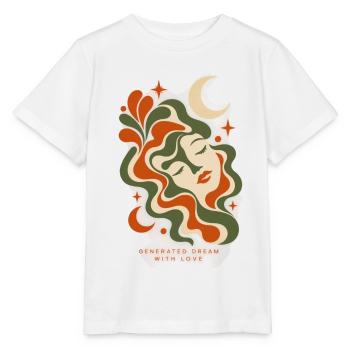 Generierter Traum – Ein Traum, der aus Liebe geboren wurde. - Stanley/Stella Kinder T-Shirt MINI CREATOR  - Weiß - Vorne - Maike (125cm)