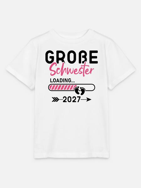 Große Schwester 2027 - Stanley/Stella Kinder T-Shirt MINI CREATOR - Weiß
