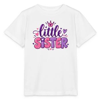 Little Sister - Kleine Schwester - Geschwister - Stanley/Stella Kinder T-Shirt MINI CREATOR  - Weiß - Vorne - Maike (125cm)