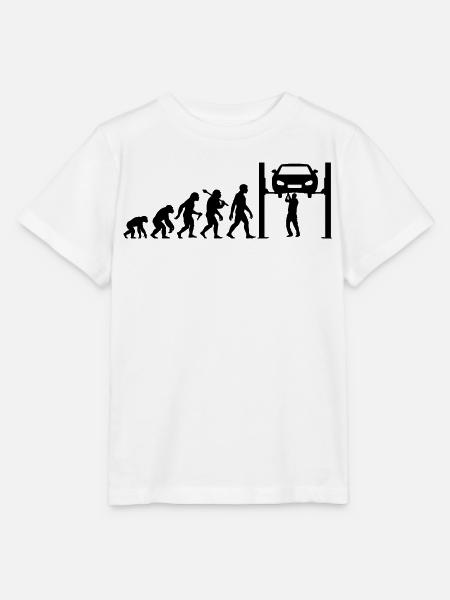 Automechaniker Evolution Für KFZ-Mechaniker - Stanley/Stella Kinder T-Shirt MINI CREATOR  - Weiß