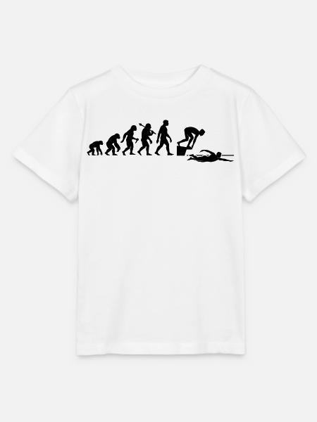 Schwimmer Evolution Schwimmen Für Schwimmlehrer - Stanley/Stella Kinder T-Shirt MINI CREATOR - Weiß