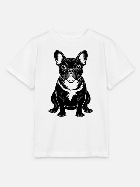 Französischer Bulldoggensitz - Stanley/Stella Kinder T-Shirt MINI CREATOR  - Weiß