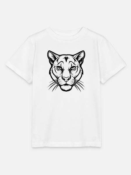 Cougar Head - Stanley/Stella Kinder T-Shirt MINI CREATOR - Weiß