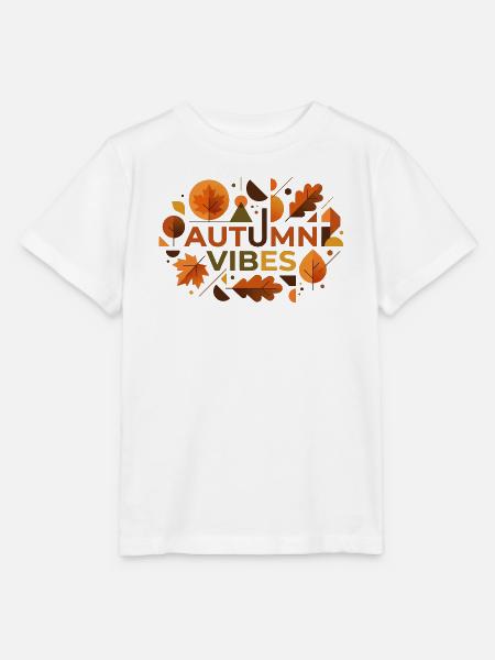 Herbststimmung: Laubfarbener Glow - Stanley/Stella Kinder T-Shirt MINI CREATOR  - Weiß