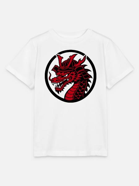 Samurai-Drache – Traditioneller japanischer Krieger - Stanley/Stella Kinder T-Shirt MINI CREATOR  - Weiß