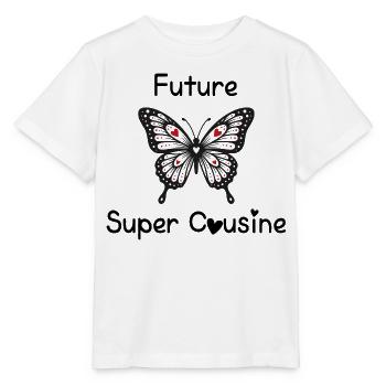 Schwangerschaftsankündigung zukünftiger Supercousine - Stanley/Stella Kinder T-Shirt MINI CREATOR  - Weiß - Vorne - Maike (125cm)